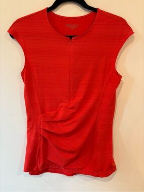 Athleta Bright Orange Pacifica Wrap Front Tank